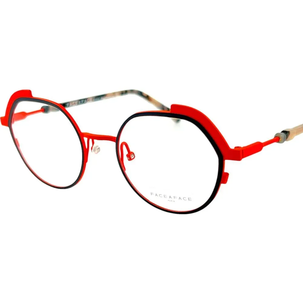 Face A Face Cilaos 1 Womens Metal Eyeglass Frame 9130 Violet Orange Fluor 47-20